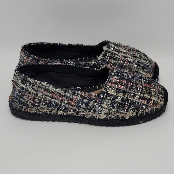 Karl Lagerfeld Arogo 2 Tweed Slip On Flat Shoes Size 8 - Picture 1 of 14